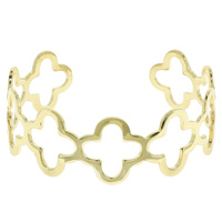 QUATREFOIL CLOVER OPEN CUFF BRACELET