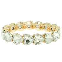 HEART CUT CRYSTAL STRETCH BRACELET