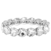 HEART CUT CRYSTAL STRETCH BRACELET