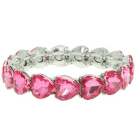 HEART CUT CRYSTAL STRETCH BRACELET