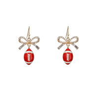 GAMEDAY JEWELED FOOTBALL BOW EARRINGS