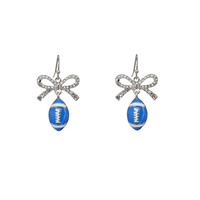 GAMEDAY JEWELED FOOTBALL BOW EARRINGS