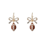 GAMEDAY JEWELED FOOTBALL BOW EARRINGS