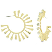 WESTERN SUNBURST HOOP EARRINGS