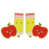 SCHOOL THEME APPLE AND PENCIL EARRINGS