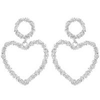 TEXTURED HEART POST EARRINGS