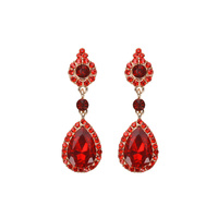 CRYSTAL RHINESTONE TEARDROP EARRINGS