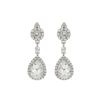 CRYSTAL RHINESTONE TEARDROP EARRINGS