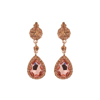 CRYSTAL RHINESTONE TEARDROP EARRINGS