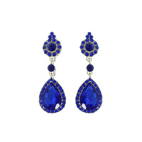 CRYSTAL RHINESTONE TEARDROP EARRINGS