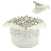 FASHION BRIDE JEWELED CAPTAIN HAT