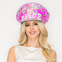 FASHION BRIDE JEWELED CAPTAIN HAT