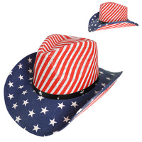 PATRIOTIC STARS AND STRIPES COWBOY HAT