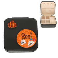 HALLOWEEN THEME BEAD EMBROIDERED JEWELRY BOX