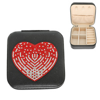 HEART THEME JEWELED JEWELRY BOX