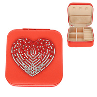 HEART THEME JEWELED JEWELRY BOX