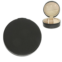 MONOCHROMATIC PU LEATHER ROUND JEWELRY BOX