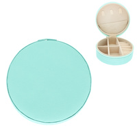 MONOCHROMATIC PU LEATHER ROUND JEWELRY BOX