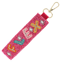 FLEX COLORFUL SEED BEAD EMBROIDERED KEYCHAIN