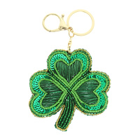 SHAMROCK JEWELED KEYCHAIN