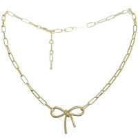 BOW KNOT PENDANT CABLE CHAIN NECKLACE