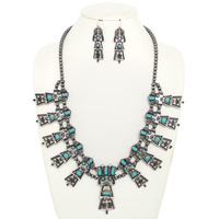 WESTERN NAITIVE AMERICAN TURQUOISE NECKLACE SET