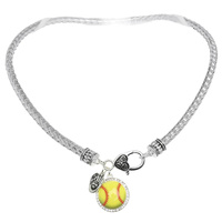 GAMEDAY SOFTBALL CHARM NECKLACE