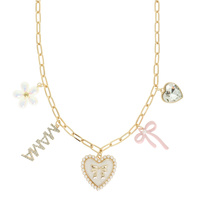 SPRING LOVE THEME MULTI-CHARM NECKLACE