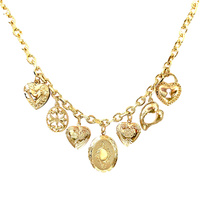 HEART THEME MULTI-CHARM NECKLACE