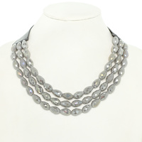 MULTI-STRAND FACETED BEAD NECKLACE