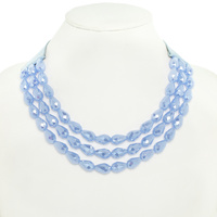 MULTI-STRAND FACETED BEAD NECKLACE