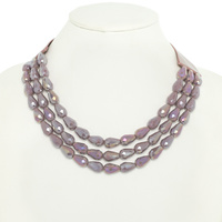 MULTI-STRAND FACETED BEAD NECKLACE