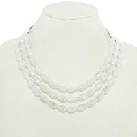 MULTI-STRAND FACETED BEAD NECKLACE