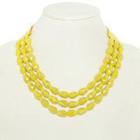 MULTI-STRAND FACETED BEAD NECKLACE