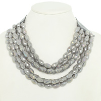 MULTI-STRAND FACETED BEAD NECKLACE