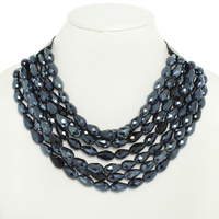 MULTI-STRAND FACETED BEAD NECKLACE