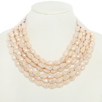 MULTI-STRAND FACETED BEAD NECKLACE