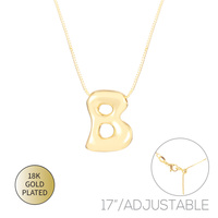 18K GOLD PLATED BUBBLE LETTER NECKLACE