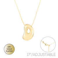 18K GOLD PLATED BUBBLE LETTER NECKLACE