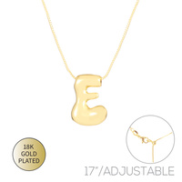 18K GOLD PLATED BUBBLE LETTER NECKLACE