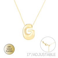 18K GOLD PLATED BUBBLE LETTER NECKLACE