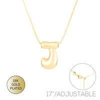 18K GOLD PLATED BUBBLE LETTER NECKLACE