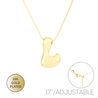 18K GOLD PLATED BUBBLE LETTER NECKLACE