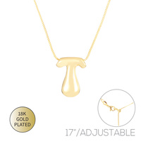 18K GOLD PLATED BUBBLE LETTER NECKLACE