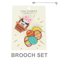 2PC EASTER THEME ASSORTED BROOCH PIN SET