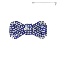 JEWELED BOW TIE BROOCH PIN