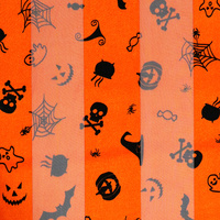 HALLOWEEN JACK O LANTERN, BAT, SPIDER PATTERN PRINTED BANDANA NECKERCHIEF HAIR WRAP SQUARE SCARF