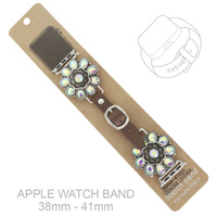 WESTERN FLORAL CRYSTAL CONCHO APPLE WATCH BAND
