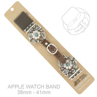 WESTERN FLORAL TURQUOISE CONCHO APPLE WATCH BAND